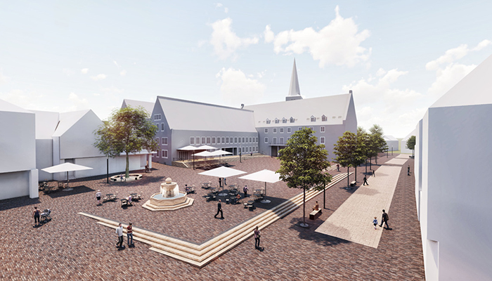 Eine mögliche Variante des Ingenieurbüros Lohaus · Carl · Köhlmos für die Neugestaltung des Marktplatzes