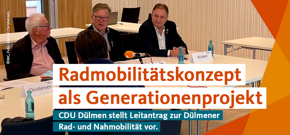 Pressekonferenz zum Leitantrag zur Dülmener Rad- und Nahmobilität.